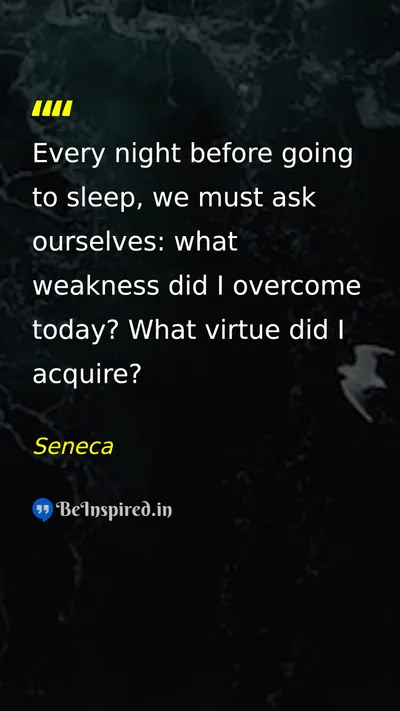 Seneca Picture Quote on self-improvement discipline wisdom 