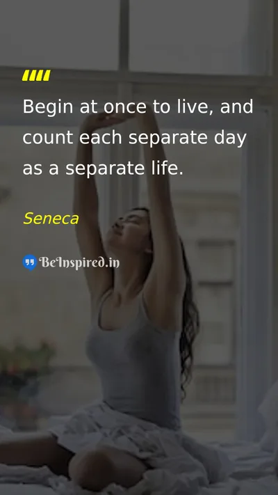 Seneca Picture Quote on life present mindfulness carpe-diem 
