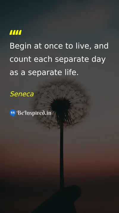 Seneca Picture Quote on life time change 