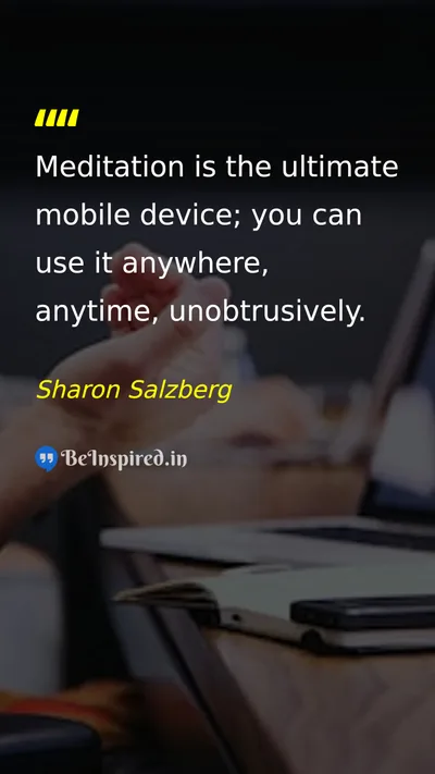 Sharon Salzberg Picture Quote on meditation mindfulness peace 