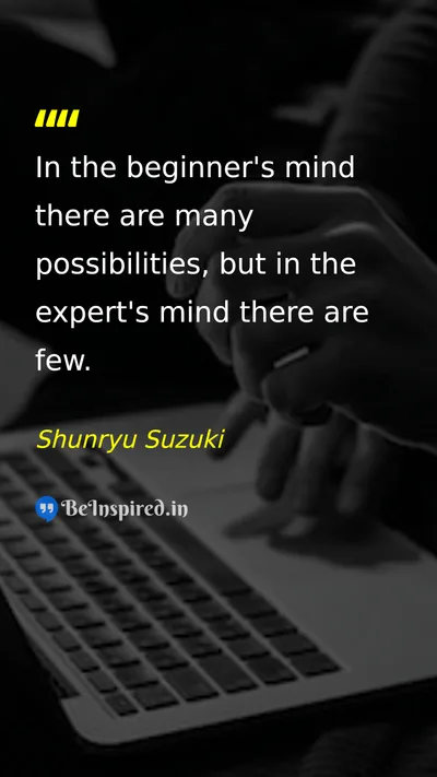 Shunryu Suzuki Picture Quote on wisdom learning change 