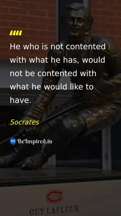 Socrates Picture Quote on contentment happiness wisdom 