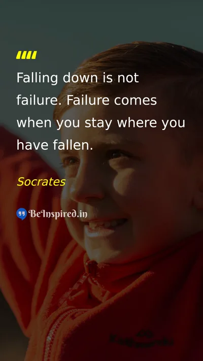 Socrates Picture Quote on failure success persistence life 