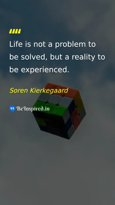 Soren Kierkegaard Picture Quote on life wisdom 