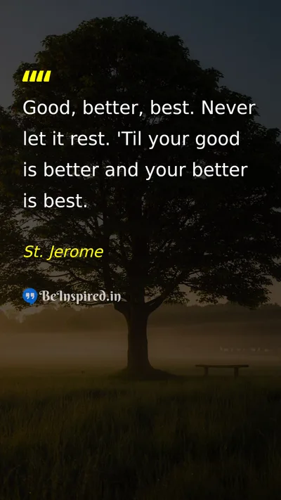St. Jerome Picture Quote on motivation improvement hard-work 