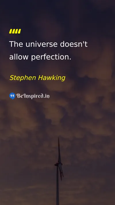 Stephen Hawking Picture Quote on life nature 