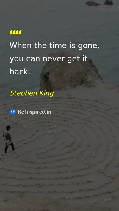 Stephen King Picture Quote on time life 
