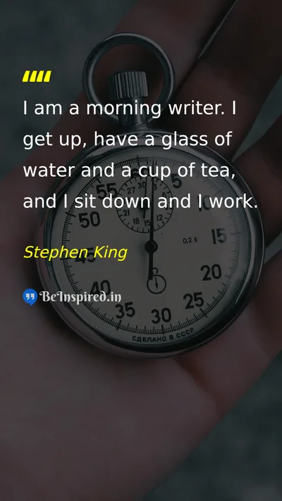 Stephen King Picture Quote on discipline hard-work 