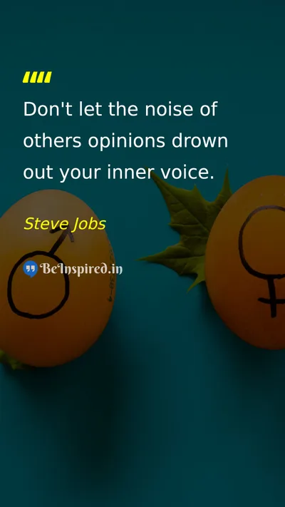 Steve Jobs Picture Quote on self-confidence inner-voice individuality 