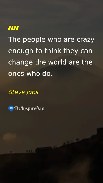 Steve Jobs Picture Quote on change leadership dream motivation 