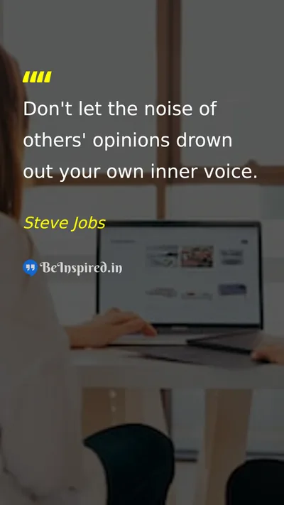 Steve Jobs Picture Quote on self-confidence individuality inner-voice freedom 