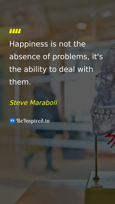 Steve Maraboli Picture Quote on happiness life discipline 