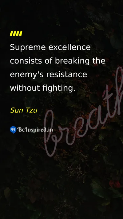 Sun Tzu Picture Quote on peace wisdom leadership 