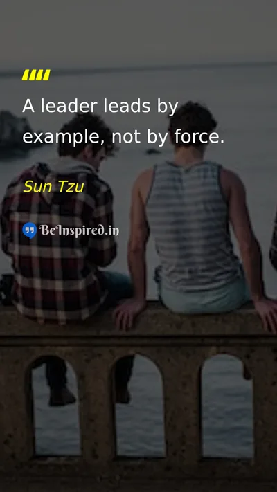 Sun Tzu Picture Quote on leadership example discipline 