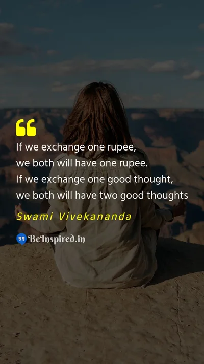 Swami Vivekananda Picture Quote on thought share 