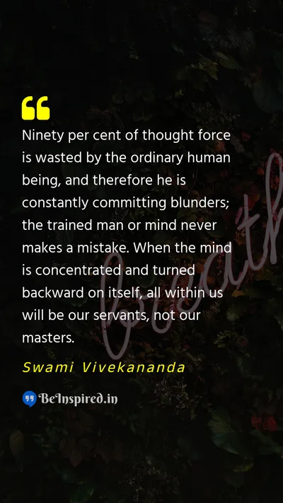 Swami Vivekananda Picture Quote on critical-thinking mistakes self-improvement 