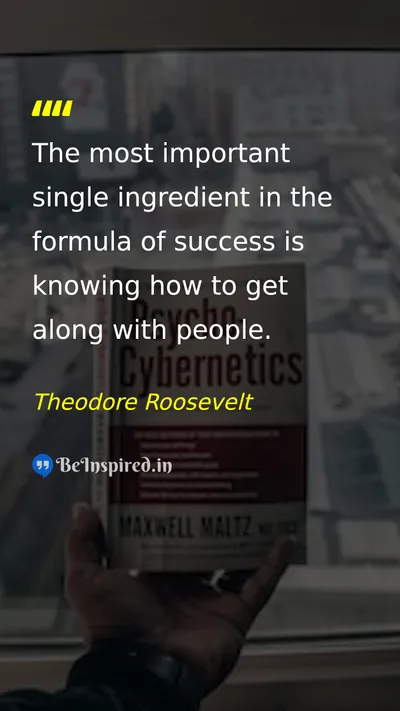 Theodore Roosevelt Picture Quote on success friendship leadership 