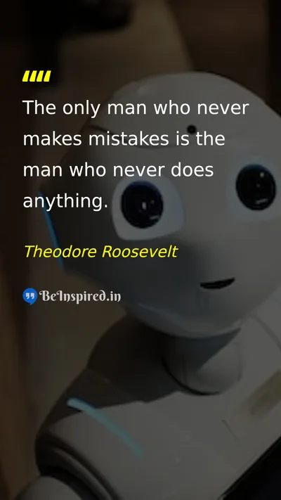 Theodore Roosevelt Picture Quote on mistakes action discipline 