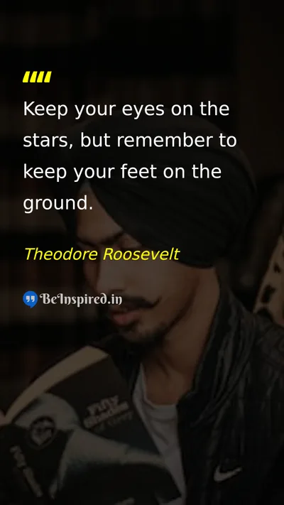 Theodore Roosevelt Picture Quote on dream reality balance 