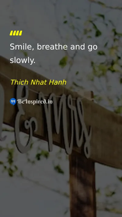 Thich Nhat Hanh Picture Quote on peace happiness life 
