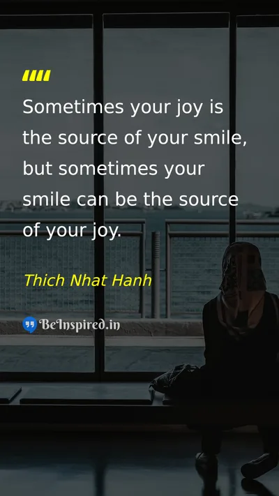 Thich Nhat Hanh Picture Quote on happiness life joy gratitude 