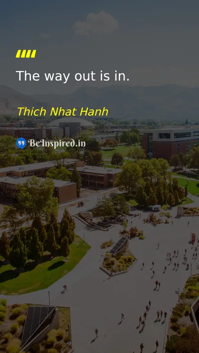 Thich Nhat Hanh Picture Quote on wisdom self-confidence peace change 