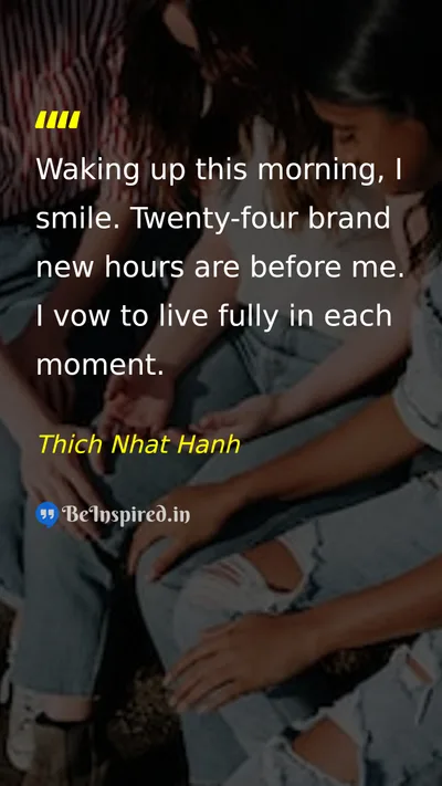 Thich Nhat Hanh Picture Quote on life gratitude discipline 