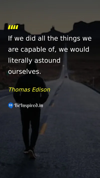 Thomas Edison Picture Quote on motivation success self-confidence 