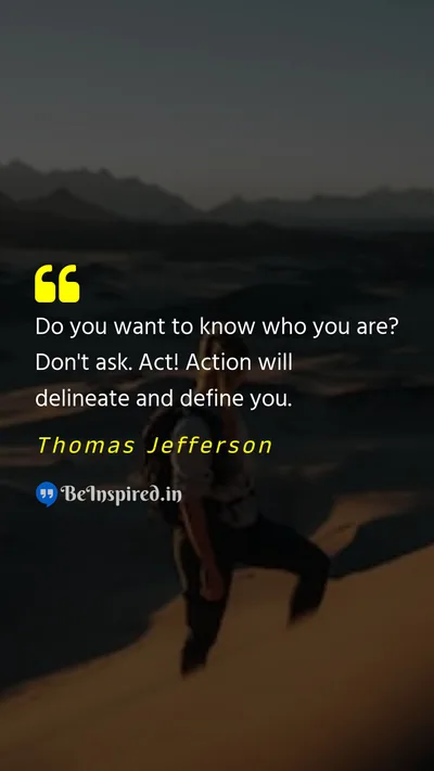 Thomas Jefferson Picture Quote on action you motivational 