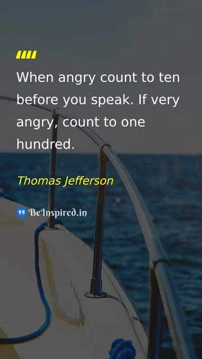 Thomas Jefferson Picture Quote on discipline patience emotions 