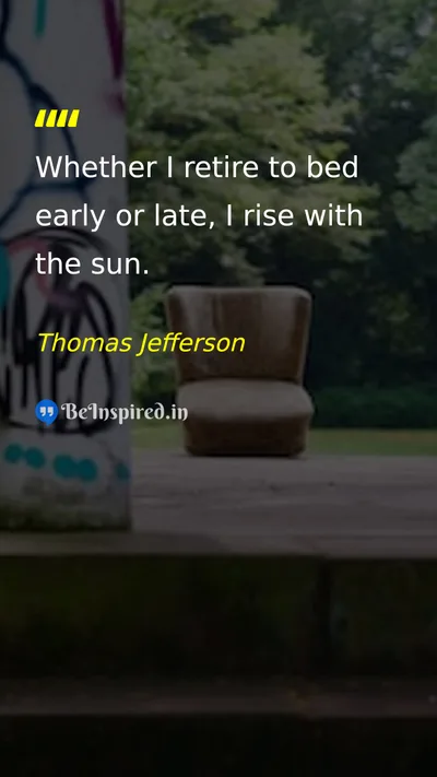 Thomas Jefferson Picture Quote on discipline habit routine 