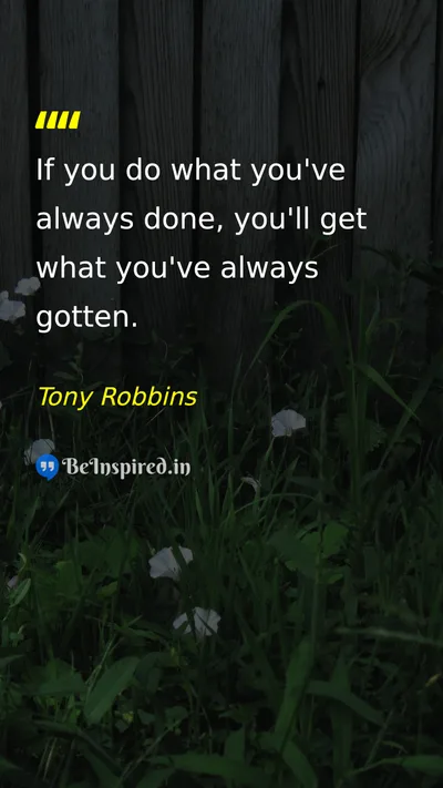 Tony Robbins Picture Quote on change success 