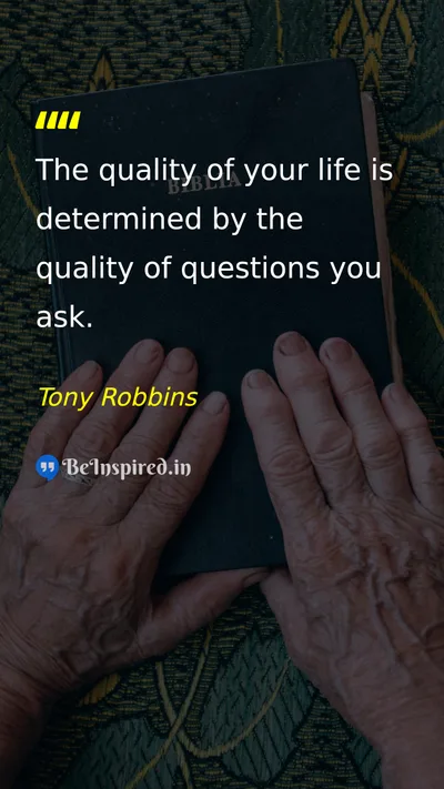 Tony Robbins Picture Quote on life self-improvement wisdom 
