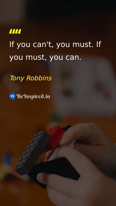 Tony Robbins Picture Quote on motivation discipline courage success 