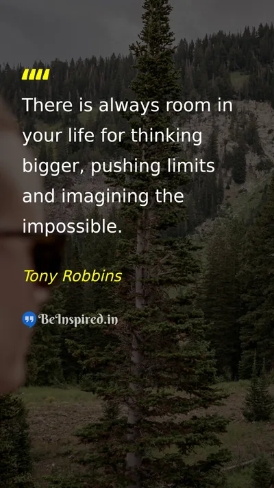 Tony Robbins Picture Quote on motivational dream life courage 