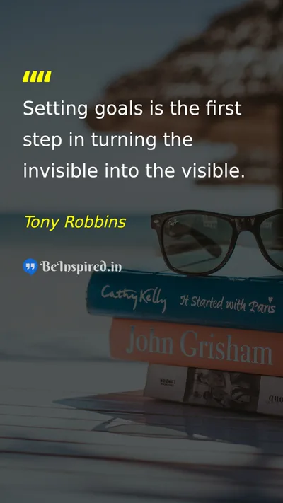 Tony Robbins Picture Quote on goals success motivation 