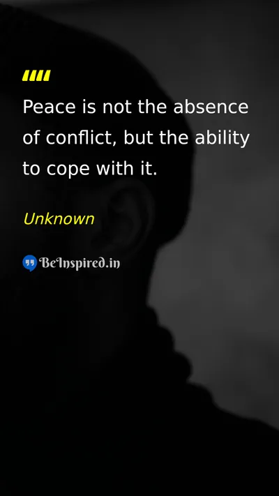 Unknown Picture Quote on peace wisdom 