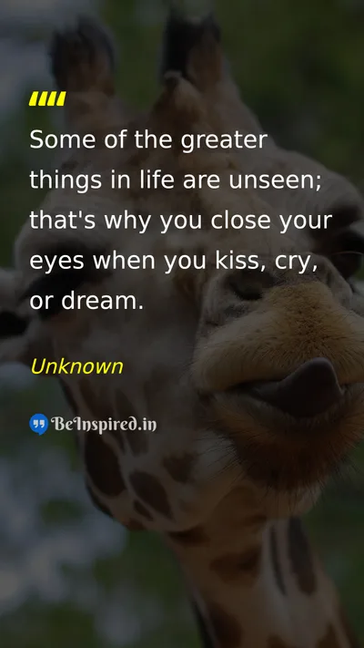 Unknown Picture Quote on love dream emotion life 