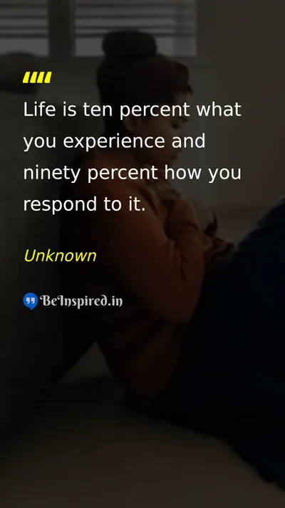 Unknown Picture Quote on life attitude perspective response 