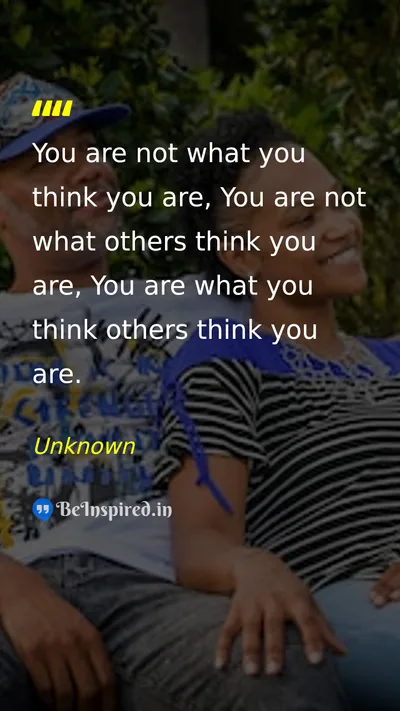 Unknown Picture Quote on identity self-perception perception 