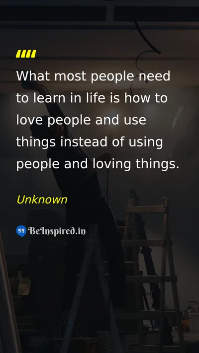 Unknown Picture Quote on love life people 