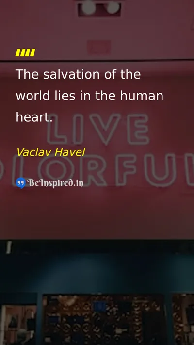 Vaclav Havel Picture Quote on peace hope humanity 