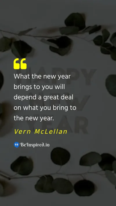 Vern McLellan Picture Quote on new-year reflection action 
