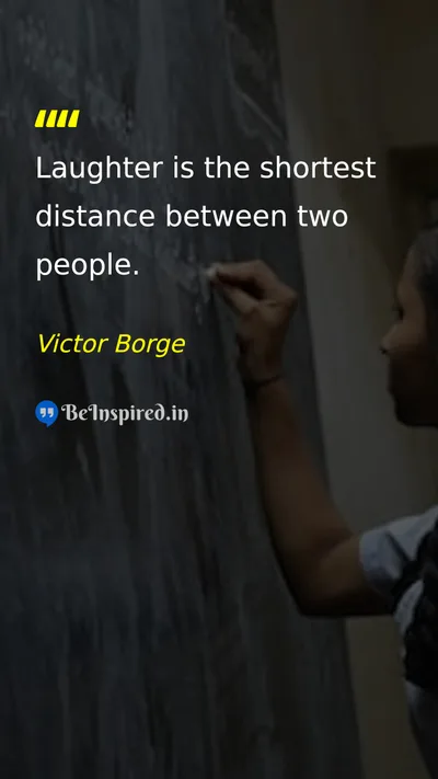 Victor Borge Picture Quote on laughter happiness friendship 