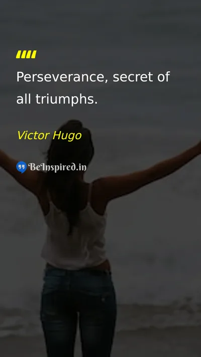 Victor Hugo Picture Quote on hard-work success discipline 