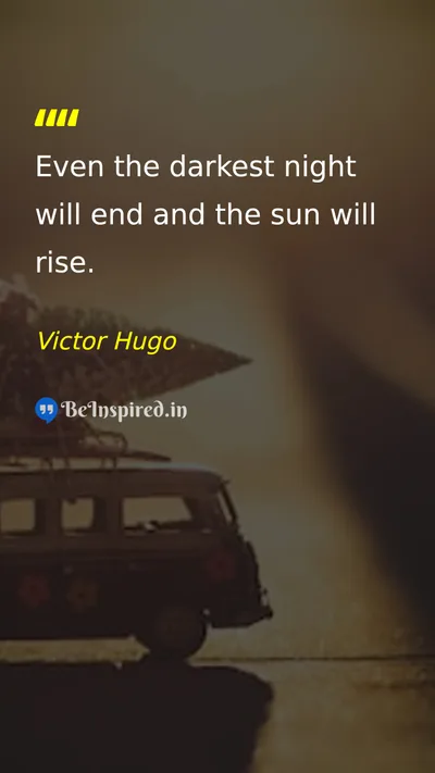 Victor Hugo Picture Quote on hope life change 