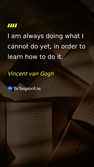 Vincent van Gogh Picture Quote on life discipline hard-work 