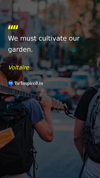 Voltaire Picture Quote on life discipline growth 