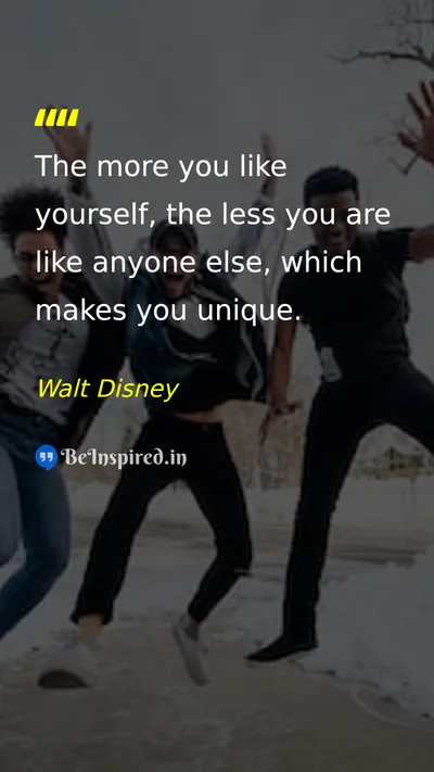 Walt Disney Picture Quote on self-confidence uniqueness happiness 