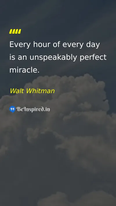 Walt Whitman Picture Quote on life gratitude 